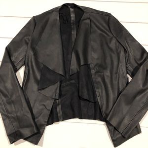 Zara leather open jacket